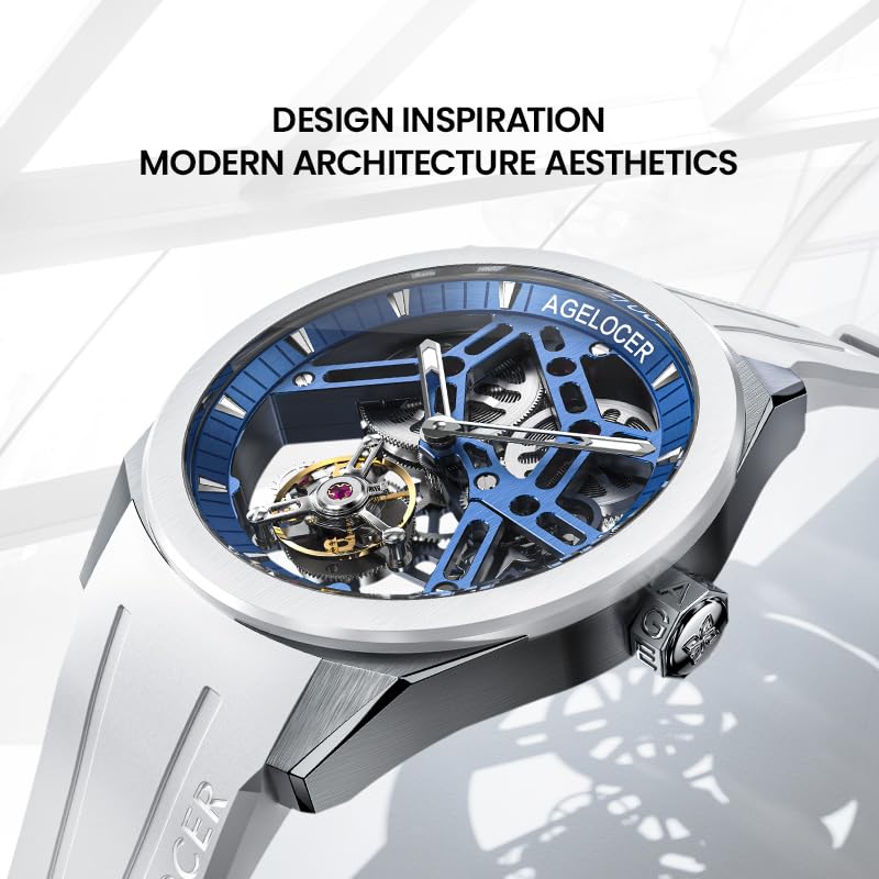 AGELOCER Tourbillon Ceramic Bezel Luxury Skeleton Mechanical Watch
