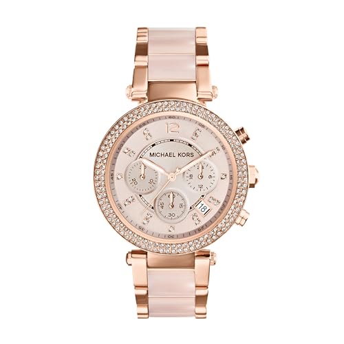 Michael Kors Rose Gold-Tone Women's Chronograph Watch