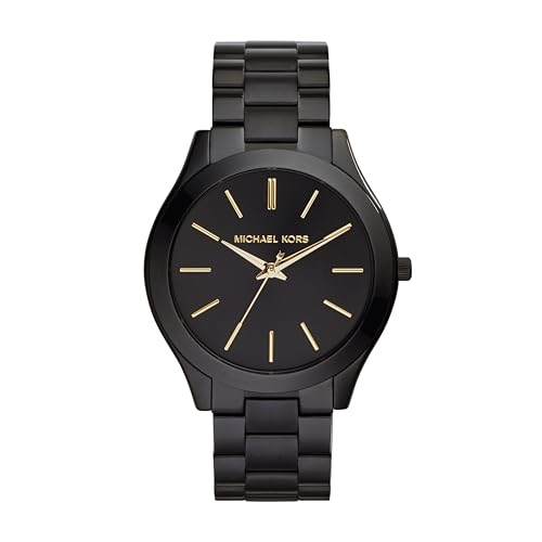 Michael Kors Slim Black Stainless Steel Watch MK3221