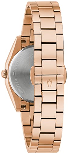 Bulova Ladies' Diamond Rose Gold Stainless Steel Watch