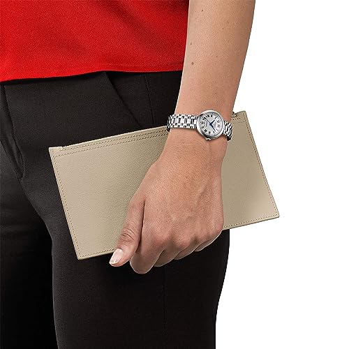 Tissot womens Bellissima Automatic Swiss Watch, Grey Stainless Steel
