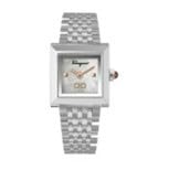Ferragamo Square Luxury Women's Silver Bracelet Watch