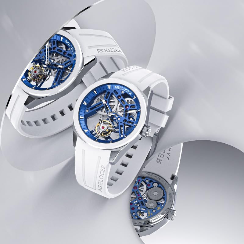 AGELOCER Tourbillon Ceramic Bezel Luxury Skeleton Mechanical Watch