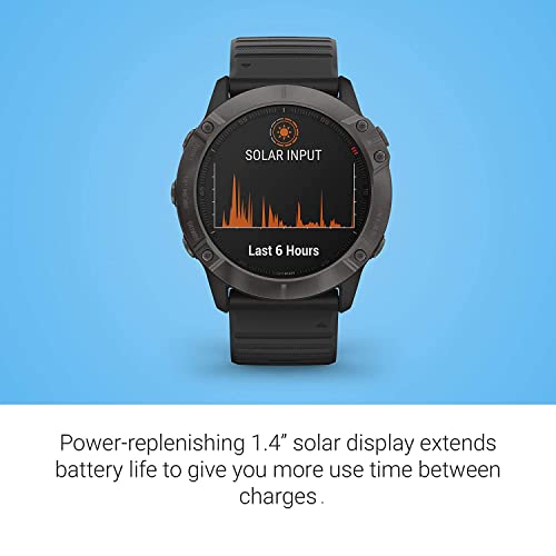 Garmin fenix 6X Pro Solar GPS Watch, Mapping, Music