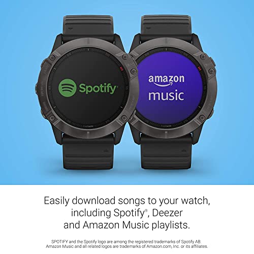 Garmin fenix 6X Pro Solar GPS Watch, Mapping, Music