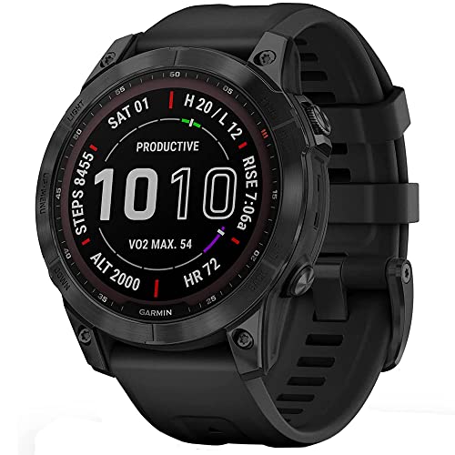 Garmin Fenix 7 Sapphire Solar Smartwatch Titanium Bundle
