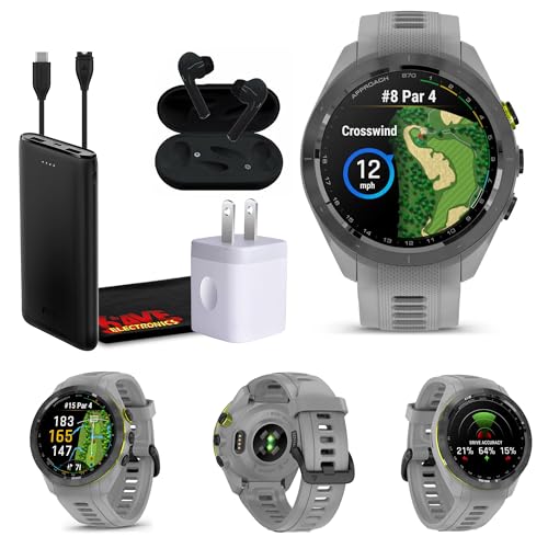 Garmin Approach S70 42MM Gray Smartwatch Bundle