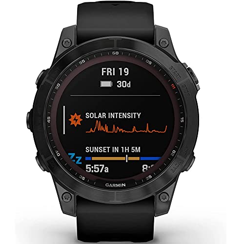 Garmin Fenix 7 Sapphire Solar Smartwatch Titanium Bundle