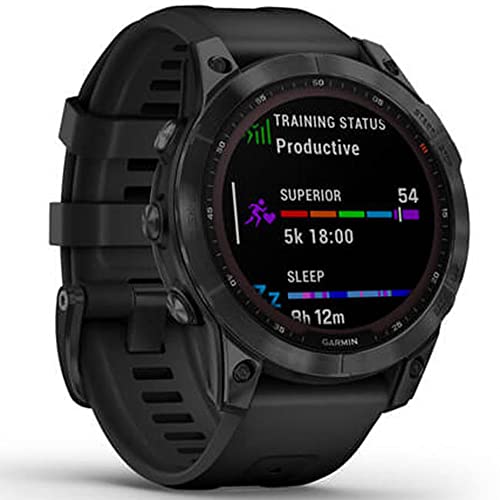 Garmin Fenix 7 Sapphire Solar Smartwatch Titanium Bundle