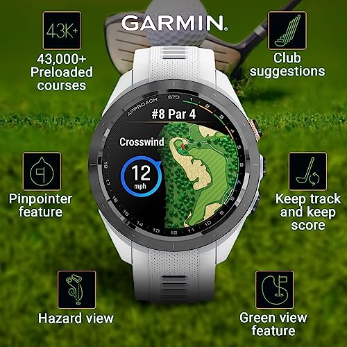 Garmin Approach S70 Ceramic Golf Smart WatchBundle
