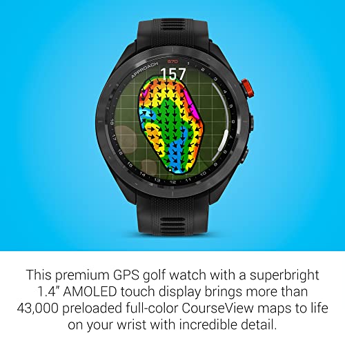 Garmin Approach S70 Premium GPS Golf Watch, Black