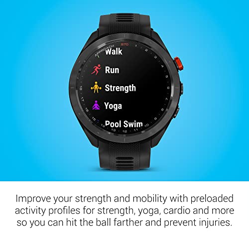 Garmin Approach S70 Premium GPS Golf Watch, Black