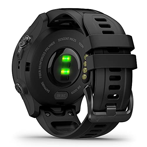 Garmin Descent Mk2S Dive Computer Watch Bundle - Carbon Gray DLC/Black