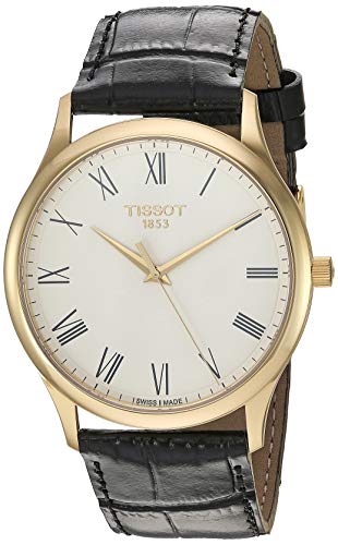 Tissot Excellence Steel & Gold Dress Watch Black