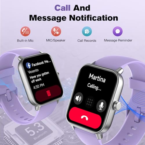 Smart Watch Men Women Android iPhone Compatible Fitness Tracker