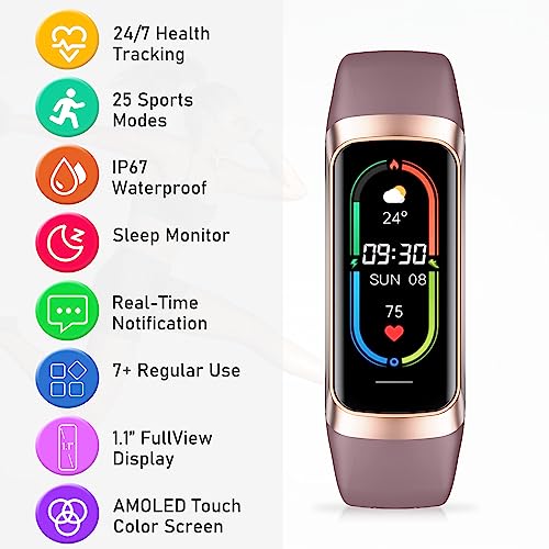 Women's Fitness Tracker with Heart Rate & Sleep Tracking
