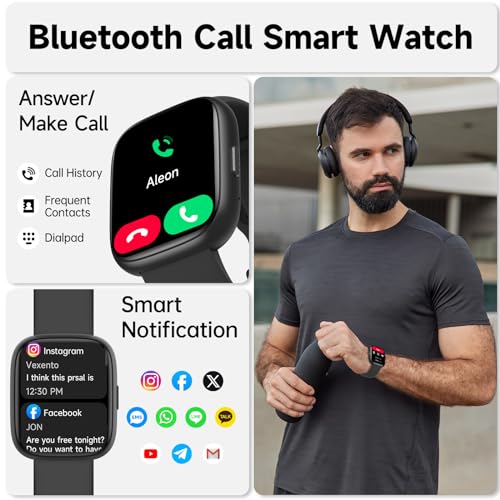 Unisex Smartwatch with Alexa, HD Fitness Tracker, 100+ Sports