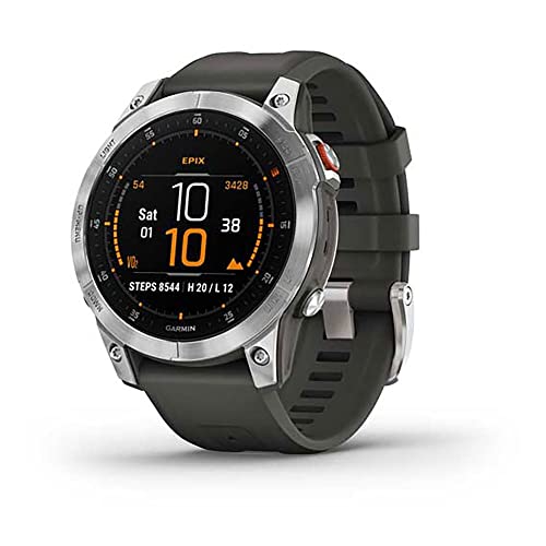 Garmin epix 2 Active Smartwatch Slate/Steel Black Silicone