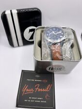 Fossil Men's Quartz Stainless Steel Leather Watch FS5151