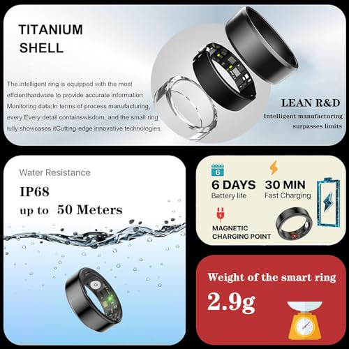 Smart Ring Fitness Tracker Health Sleep Heart Rate