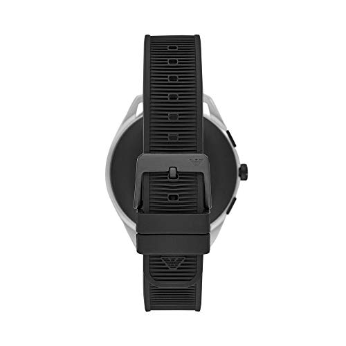 Armani Men's Smartwatch 3 Aluminum & Rubber - Black/Silver