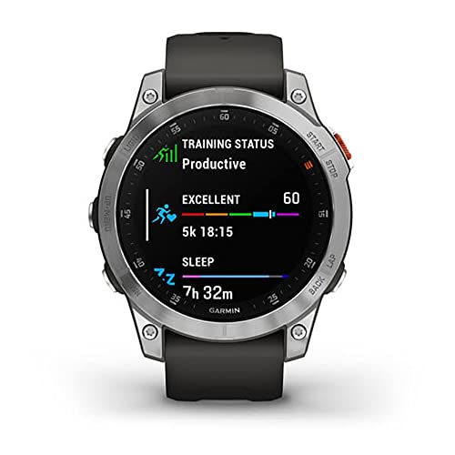 Garmin epix 2 Active Smartwatch Slate/Steel Black Silicone