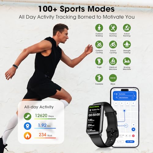 Unisex Fitness Tracker, AMOLED Screen, Heart Rate, Sleep, Waterproof