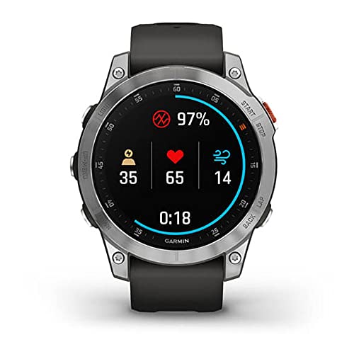 Garmin epix 2 Active Smartwatch Slate/Steel Black Silicone
