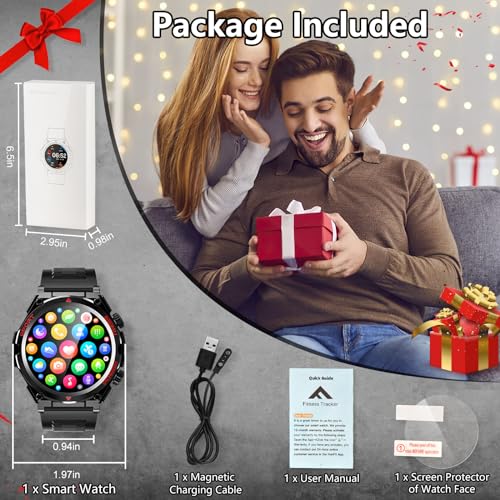 Unisex Military Smart Watch, IP68 Waterproof, Bluetooth Fitness Tracker