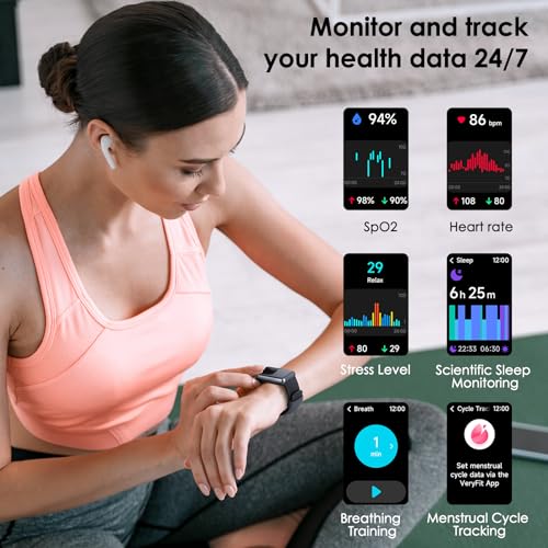 KEEPONFIT Fitness Tracker with 100 Workout Modes - BLACK