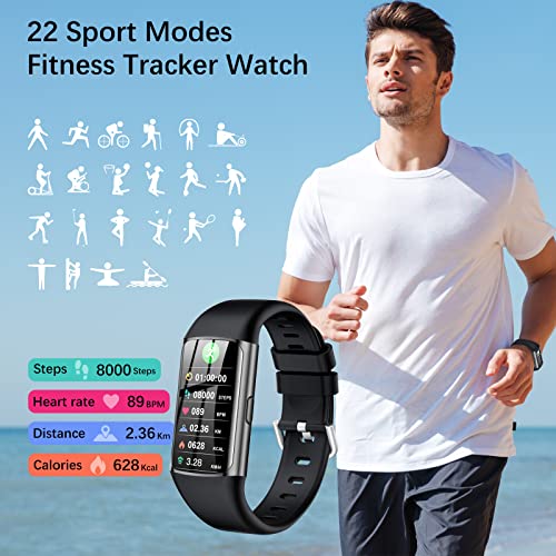IP68 Waterproof Smart Fitness Tracker Watch for Women Men