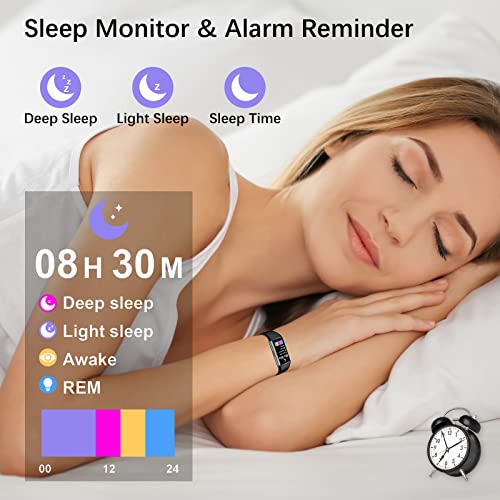 IP68 Waterproof Smart Fitness Tracker Watch for Women Men