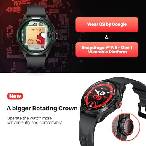 Men's Ticwatch Pro 5 Enduro Smartwatch, Android Wear OS
