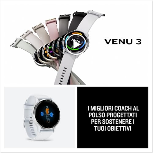 Garmin Venu 3 Black Stainless Steel Smartwatch 45mm