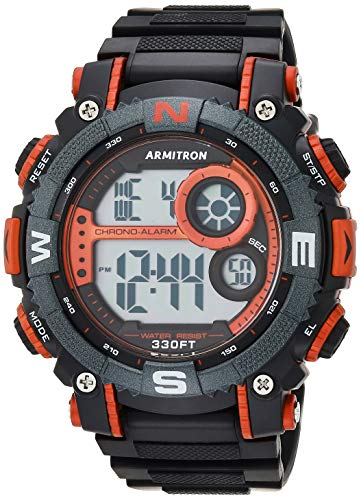 Armitron Sport Men's Metallic Red Chronograph Digital Watch