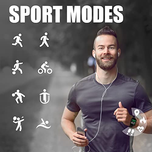 Choiknbo Smartwatch with Heart Rate Monitor, IP68 Waterproof