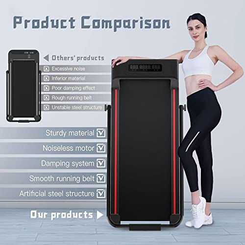 Sperax 3-in-1 Folding Treadmill in Black/Red