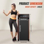 SMUG Compact Armless Treadmill for Home Workouts