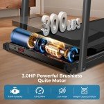 Compact Portable Treadmill with Handles and LED Display