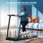 Compact Portable Treadmill with Handles and LED Display