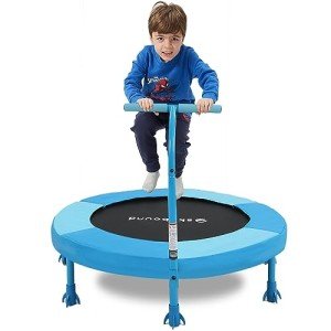 SkyBound 36-Inch Kids Indoor Trampoline with Handle