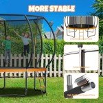 12FT/14FT Outdoor Trampoline with Basketball Hoop