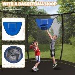 12FT/14FT Outdoor Trampoline with Basketball Hoop