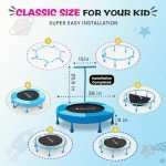 SkyBound 36-Inch Kids Indoor Trampoline with Handle
