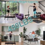 RAVS Foldable Mini Trampoline with Adjustable Handle