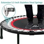 RAVS Foldable Mini Trampoline with Adjustable Handle