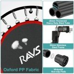RAVS Foldable Mini Trampoline with Adjustable Handle