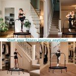 RAVS Foldable Mini Trampoline with Adjustable Handle
