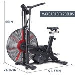 Leikefitness Upright AirBike for Home Cardio Workouts