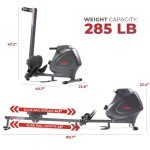 Sunny Health & Fitness Magnetic Rowing Machine with App